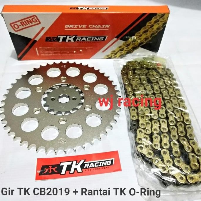 Gear Set TK Racing CB150R / CBR150 2019 + rantai O-Ring GOLD TK Racing