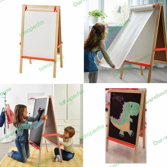 

BEBAS ONGKIR - MALAA Papan Tulis Whiteboard dan Black Board Dengan Tempat Kertas Rol