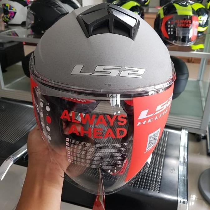 TERLARIS - HELM LS2 OF573 TWISTER HITAM BATU HALF FACE OPEN FACE HELMET Motorcycle Shield