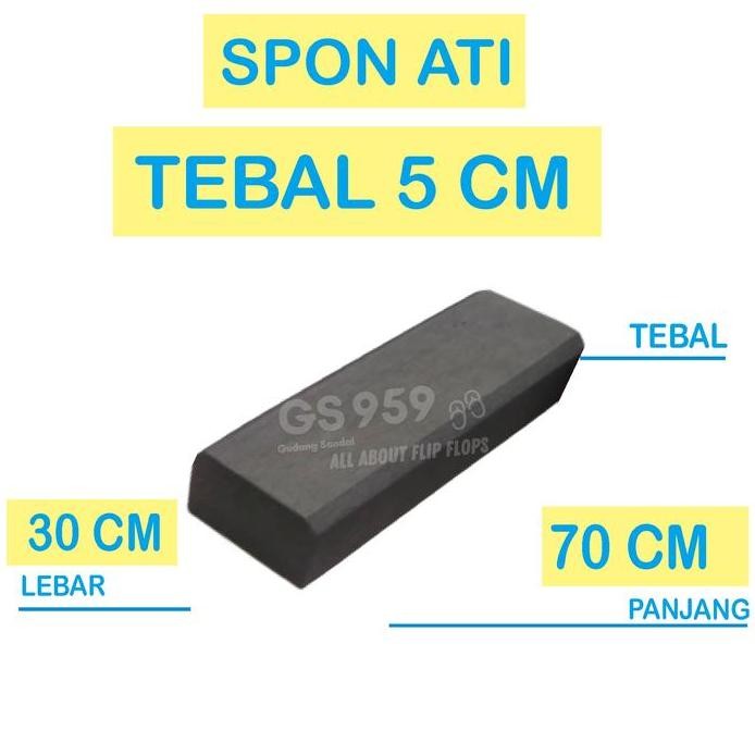 new   SPON ATI / BUSA ATI / SPON EVA TEBAL 5 CM HITAM UKURAN 30 CM X 70 CM