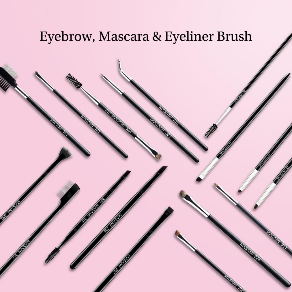

baru masami kuas alis, eyeliner & maskara | set kuas eyeshadow & eye makeup lengkap