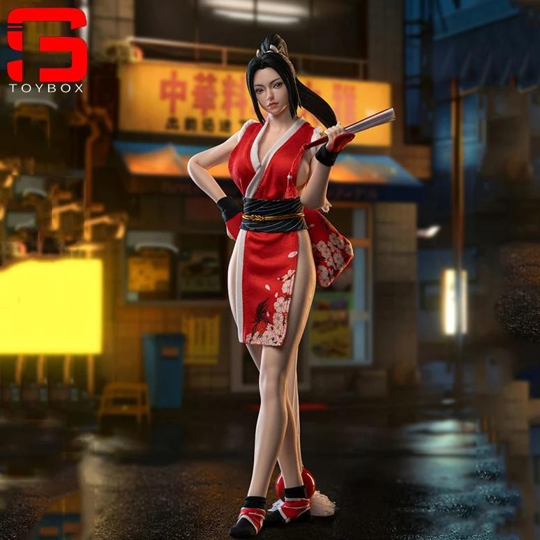 In Stock minitoys M022 1/6 Mai Shiranui Movable Eyes Head Sculpt Costume Clothes Set Fit 12'' Female