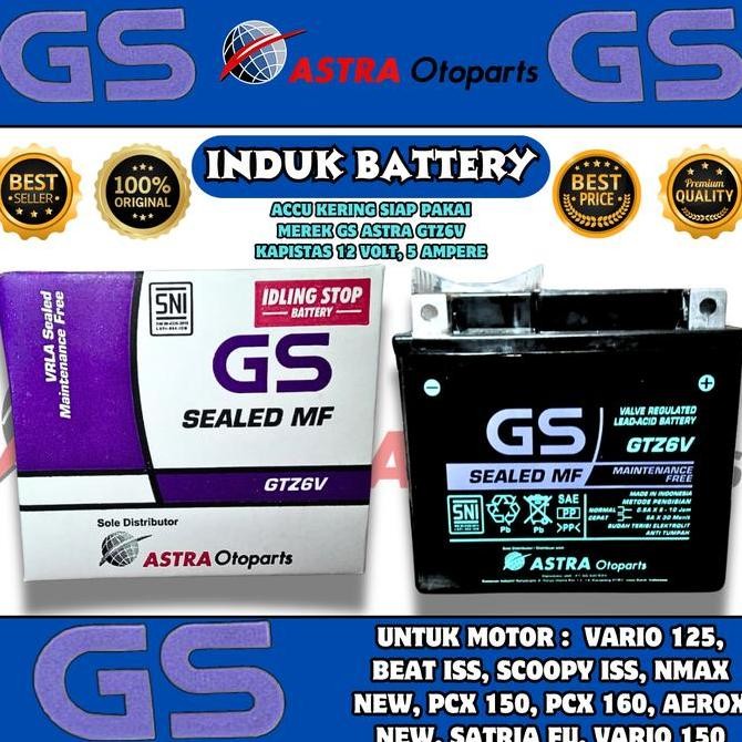 . AKI MOTOR HONDA SONIC NEW CB150R GS ASTRA GTZ6V ORIGINAL