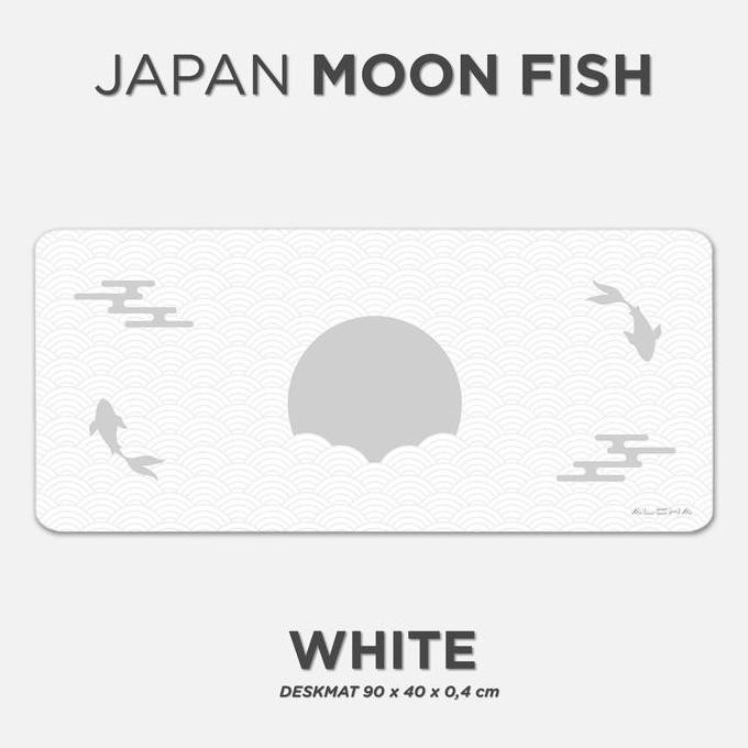ALCHA DESKMAT JAPAN MOON FISH MOUSEPAD MOUSE PAD DESK MAT 90 X 40 CM [terbaik]