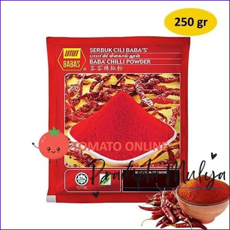 

Masih Ready Baba'S Babas / Chilli Powder Bubuk Cabai Cabe Malay / 250 Gr Gram