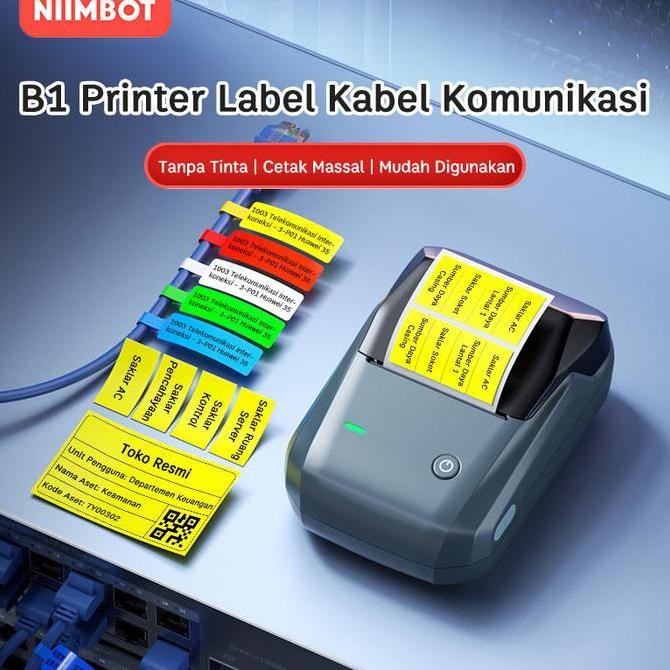 

BEBAS ONGKIR - NIIMBOT B1 Printer Label Kabel Jaringan, Printer untuk Proyek Kelistrikan/Kabel Jaringan, Stiker Penanda Sakelar.