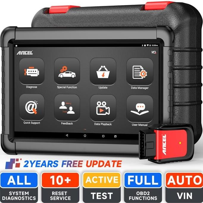 TERBARU - Bahasa IndonesiaAncel X6 Bluetooth Obd2 Scanner Alat Diagnosis Mobil Active Test Tool