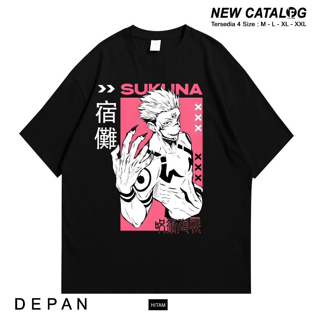 Promo Kaos Sukuna Anime Series Baju Distro Pakaian Pria Wanita T-Shirt Kata Kata T-Shirt Motif Sindi