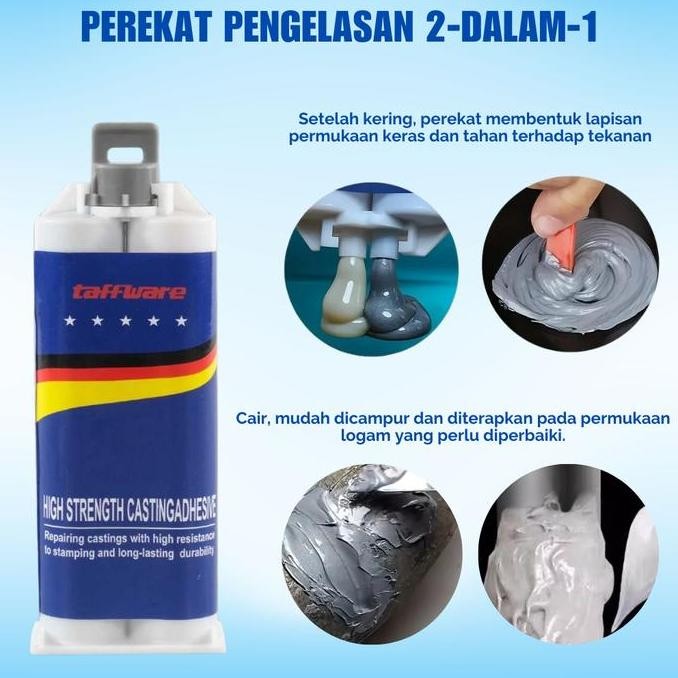 Lem Las Besi, Plastik, Logam - Super Kuat, Tahan Suhu Tinggi, Anti Air - 100G LL