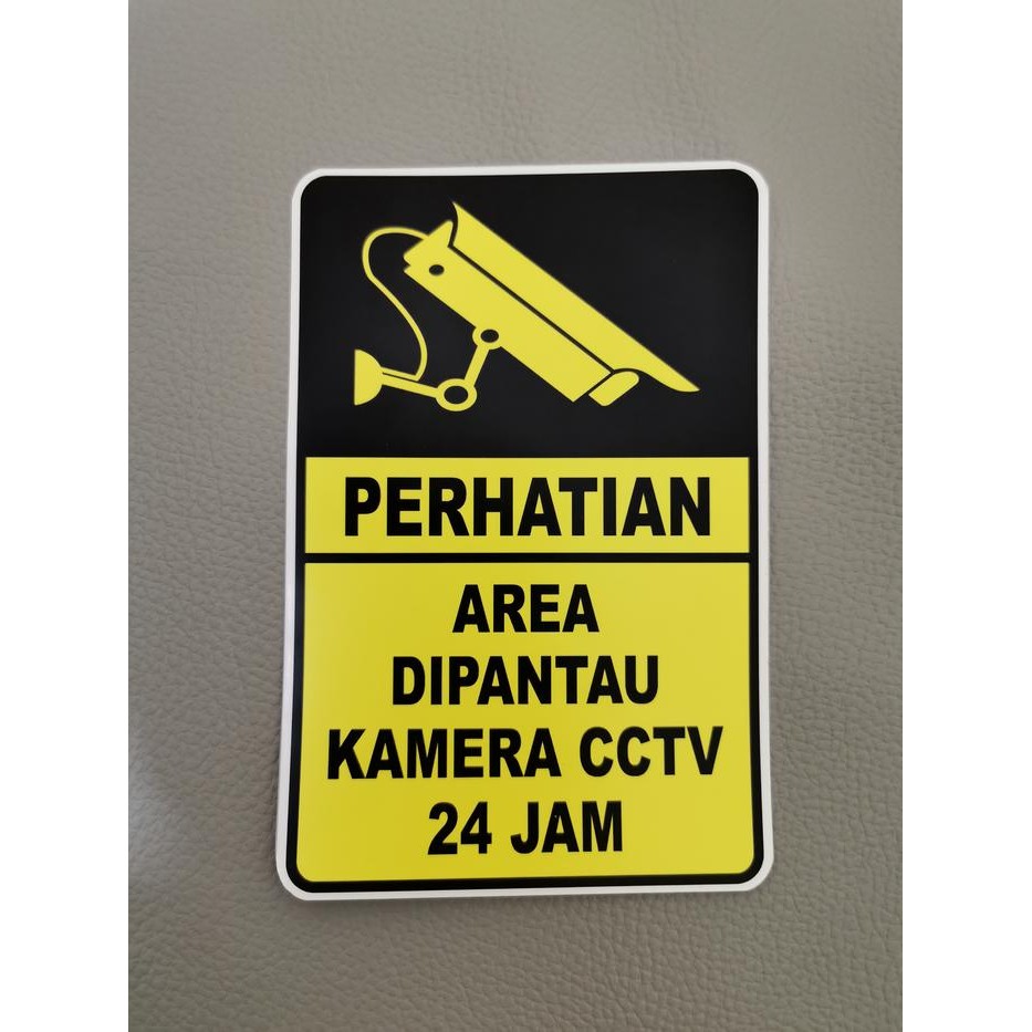 

SALE!! CCTV WARNING STICKER VINYL COCOK UNTUK KANTOR TOKO DAN RUMAH