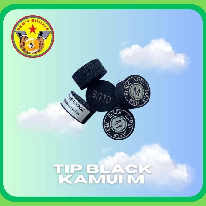 Terlaris Tip Kamui Black M Original - Tip Stik Billiard - Ujung Stik Biliar