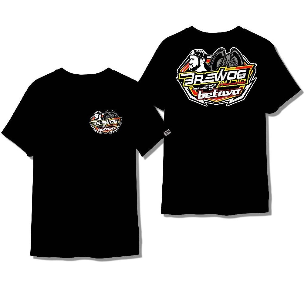 Promo Kaos Brewog Audio Hitam Dan Brewog Betavo Hitam Dan Putih Dewasa Original Terbaru Motif Brewog