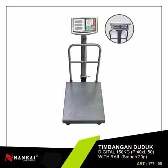 Timbangan Duduk Digital Rail Nankai 150Kg / Timbangan Digital Nankai 150 Kg / Nankai 150Kg /