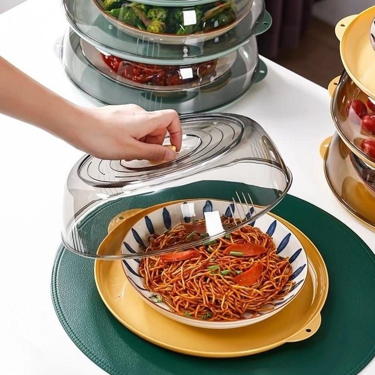 MC Tudung Saji 4 SUSUN KRISTAL / Food Organizer BPA Tudung Saji Pum Penutup Makanan