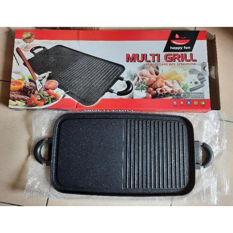 Multi Grill Pan Wajan Barbeque Panggangan Teflon Shabu Alat Bbq Fancy Multi Anti Lengket Godenpany H