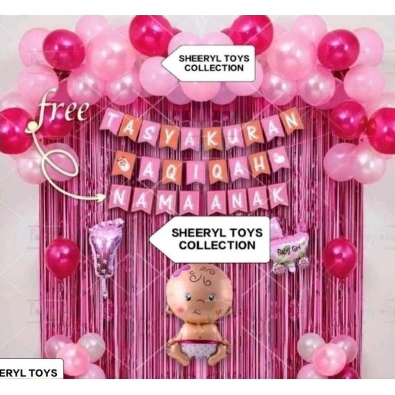 [PROMO]PAKET DEKOR TASYAKURAN AQIQAH SET DEKOR TEMA AQIQAH UNTUK ANAK BAYI