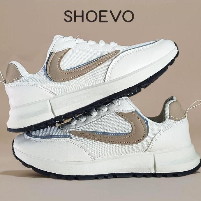 Shoevo Sepatu Wanita Mesh Bernapas Sneakers Sederhana Stylish Dengan Kain, Modis Dan Nyaman Dengan H