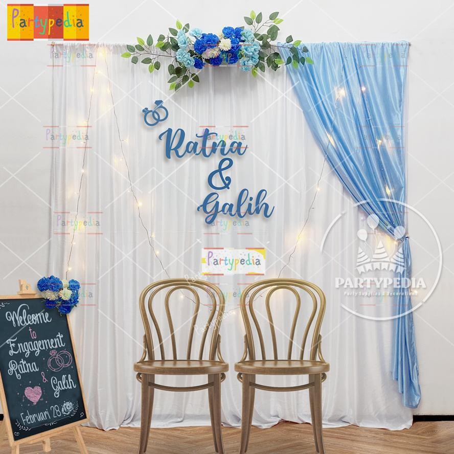 Dekorasi Backdrop Lamaran Simple Elegan | Dekorasi Kain Tunangan/Nikahan