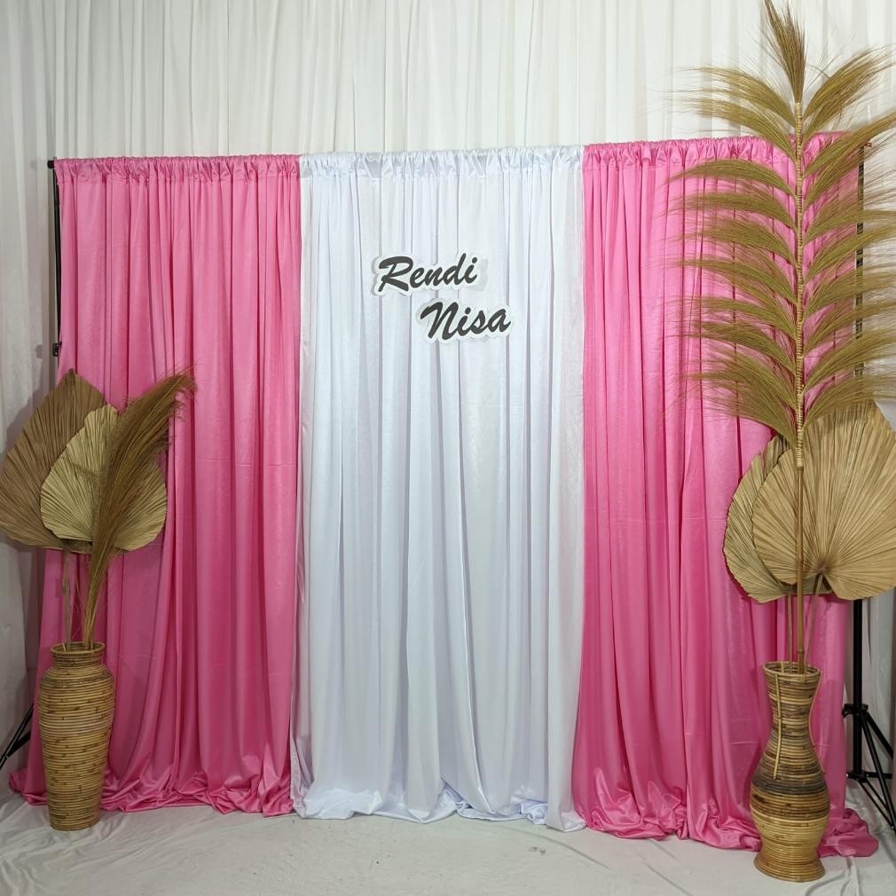 Paket Backdrop Kain Dekorasi Lamaran / Ulang Tahun / Aqiqah / Kain Backdrop / Backdrop Dekorasi