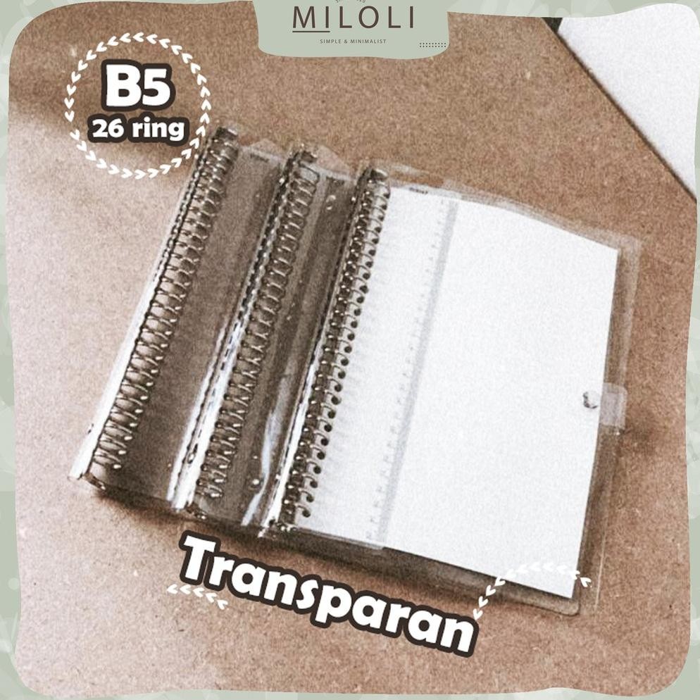 

READY STOK [MiloLI] Binder B5 Transparan Aesthetic Binder 26 Ring - E0013 Siap kirim