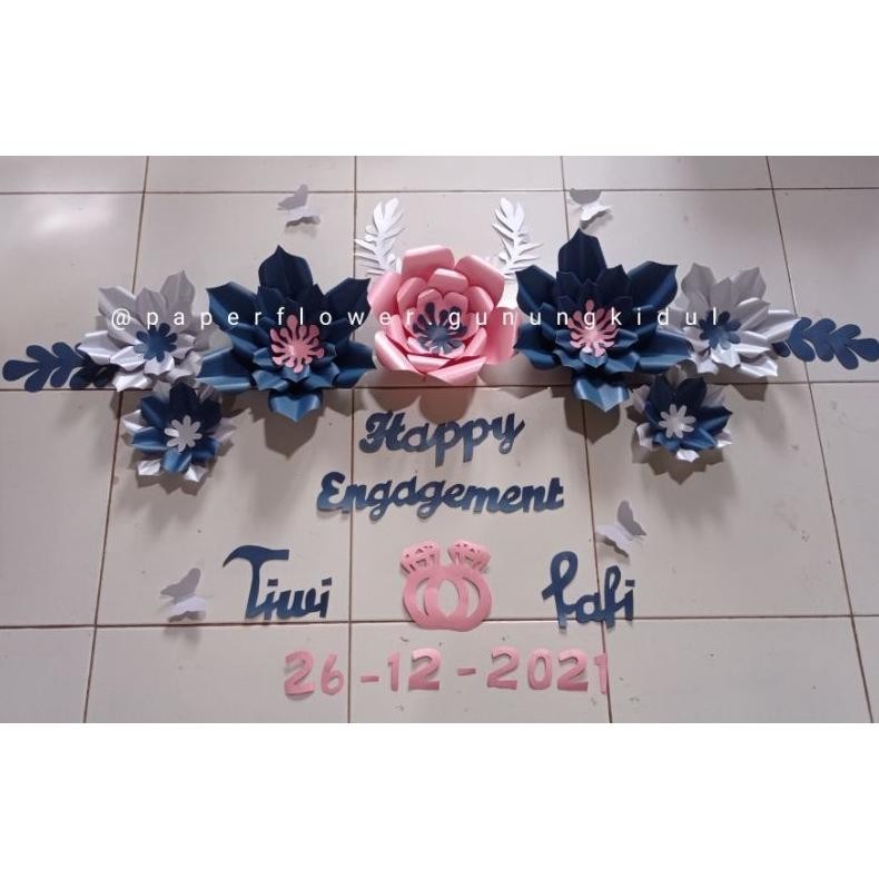 READY Paper flower murah / Dekorasi simple engagement / paperflower 7 bulanan lamaran / dekorasi ula