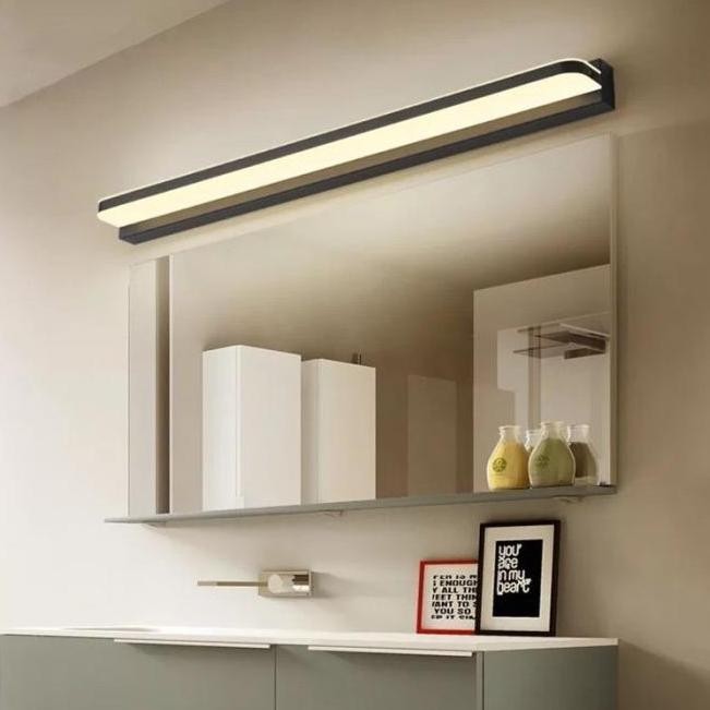 Lampu LED Cermin Kamar Mandi Tempel Dinding Panjang Stainless Steel [terbaik]