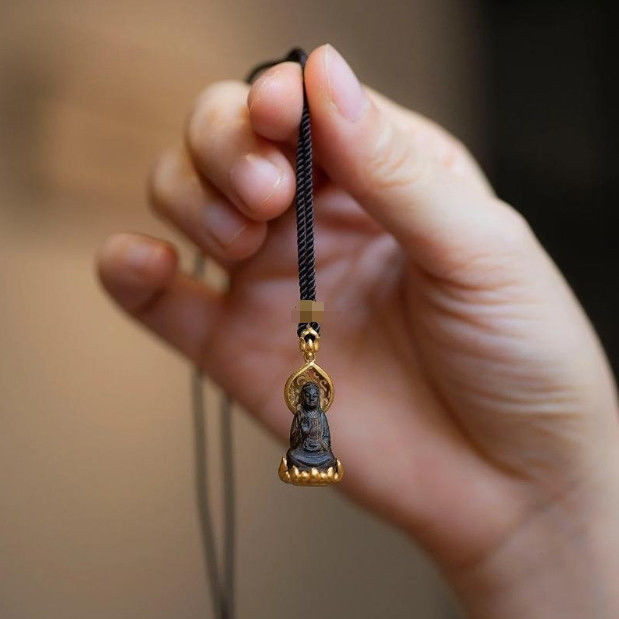 Kalung Gantung Amulet Buddha Portabel Retro Baru untuk Pria