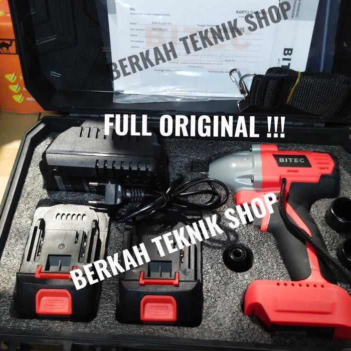 Bor Baterai Bitec Ori 21V Impact Buka Pasang Mur Baut & Sekrup Multi F Original Dan Terpercaya