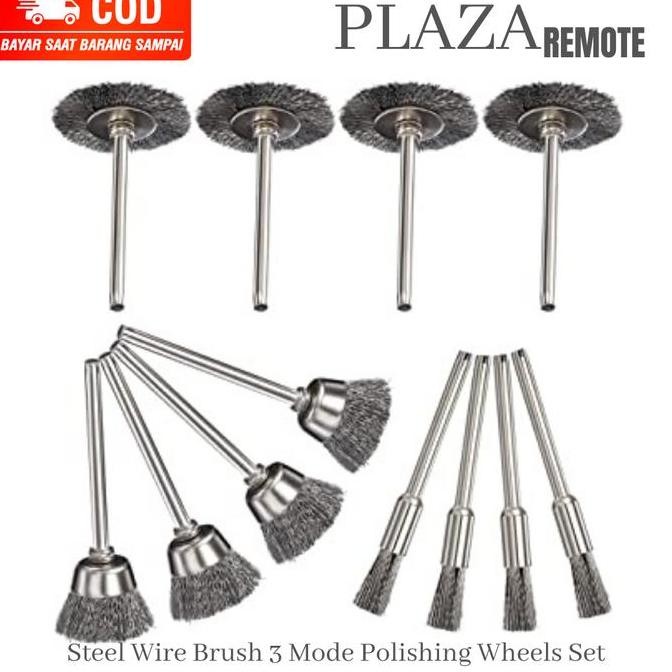 

Sale Mini Wire Steel Brush Polishing Wheel Pencil Brush Set 12Pc