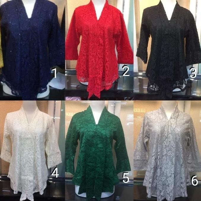 Sale Atasan Kebaya Kutu Baru Brokat Floy Warna Hitam