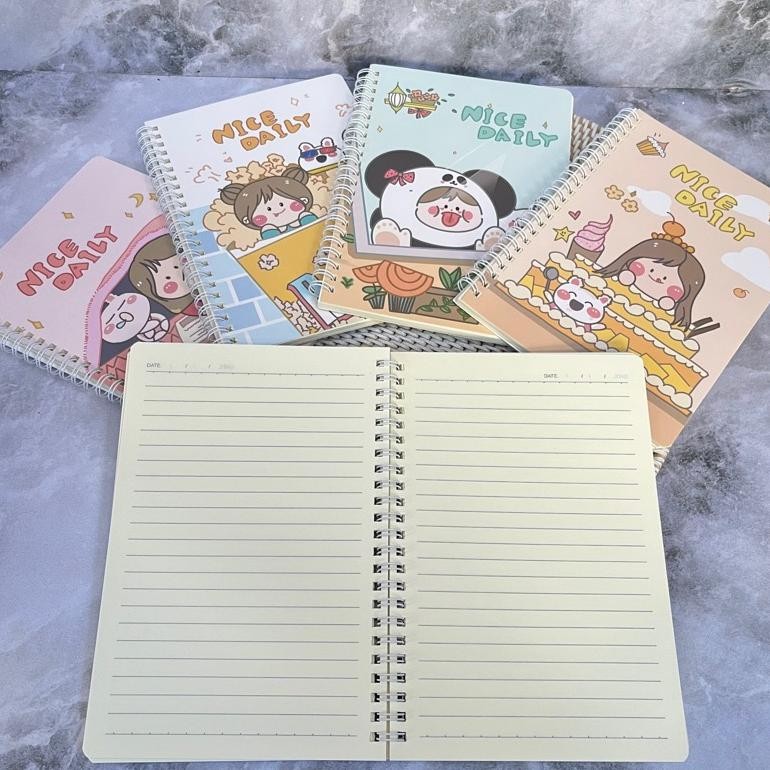 

Buku Ring A5 Nice Daily Binder Notes Karakter Lucu Momo Tulis Catatan Viral
