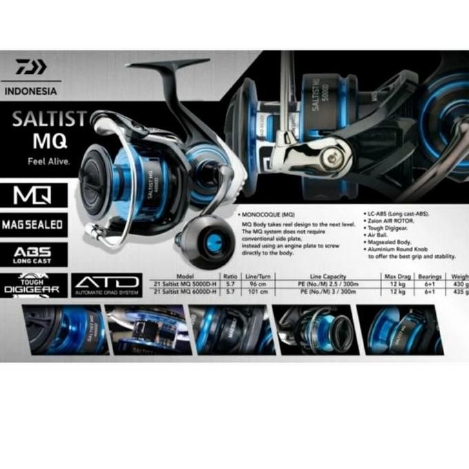 TERMURAH - REEL DAIWA SALTIST MQ 2021 - 5000D-H / 6000D-H - ORIGINAL