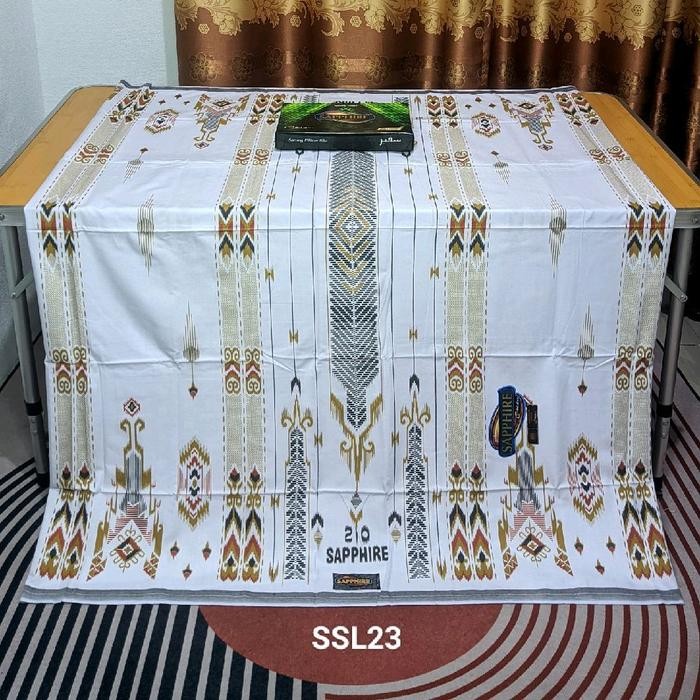 Sarung Sapphire Spk Ssl Hitam Motif Bhs