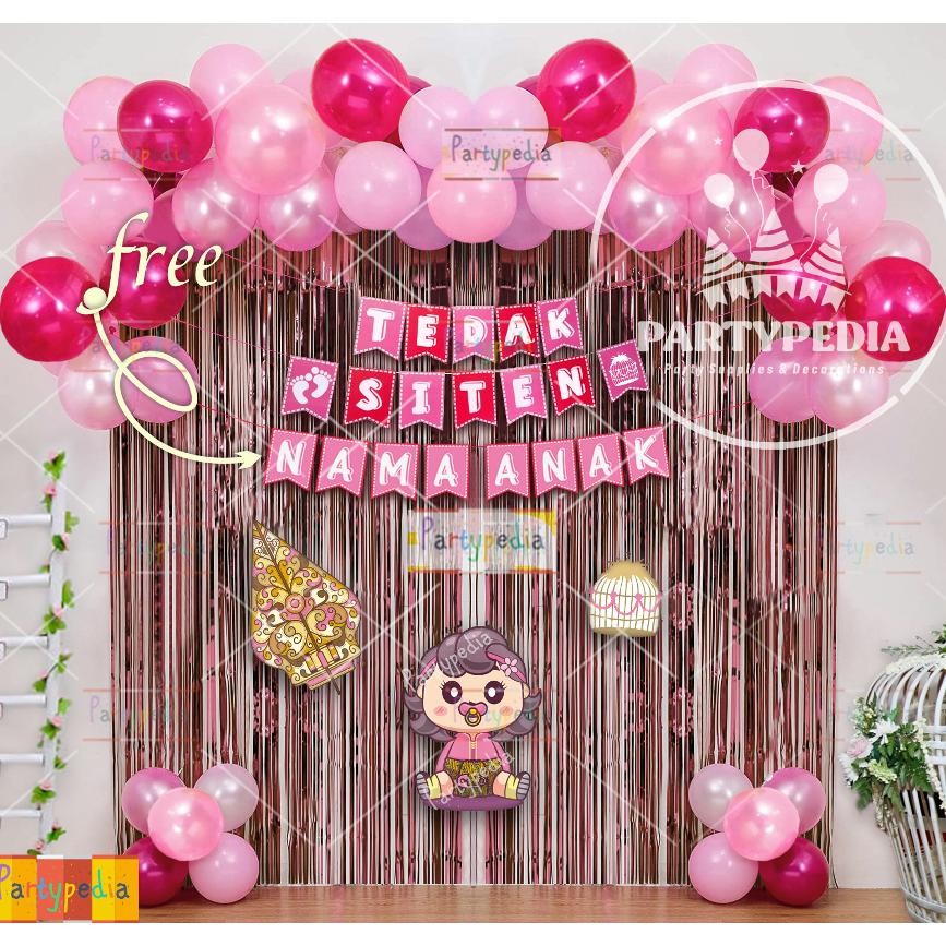 Paket Dekorasi Tedak Siten Bayi Perempuan Desain Baru