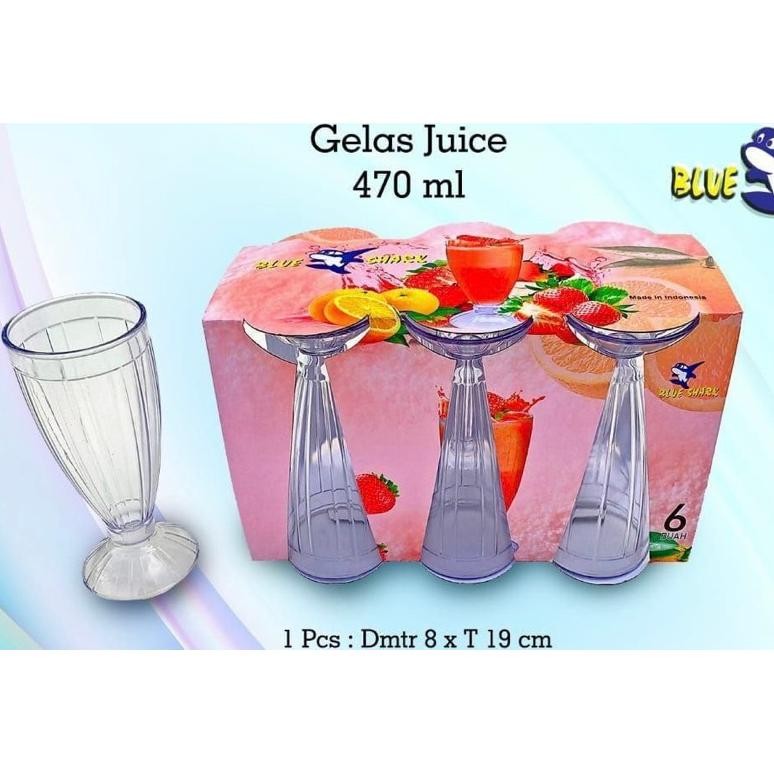 (Harga Satuan) Gelas Plastik Bening Jus Juice Buah Minuman Gagang Belimbing Es Teh Terlaris