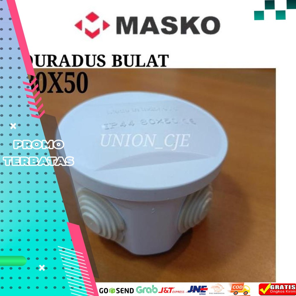 MASKO DURADUS BULAT/BOX JUNCTION 80X50 IP44 PUTIH
