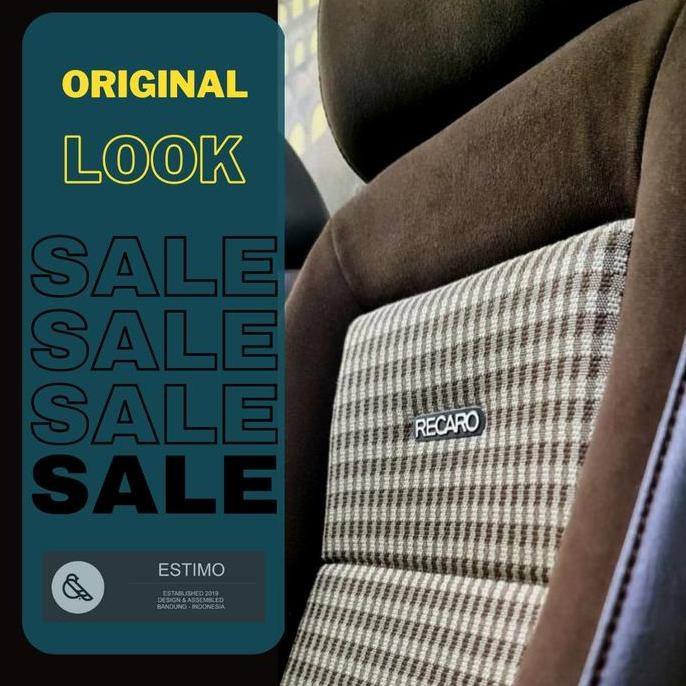 TERLARIS - Kain Jok Mobil Tartan coklat muda