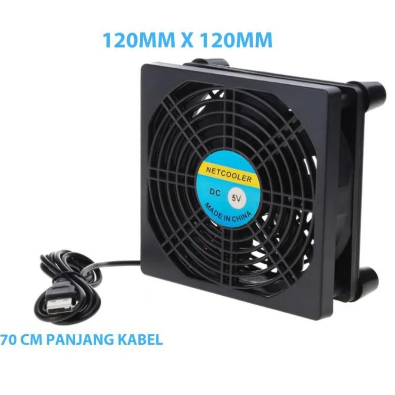 Kipas Pendingin 12x12cm FAN DC 5V untuk WiFi Router , STB , TV BOX