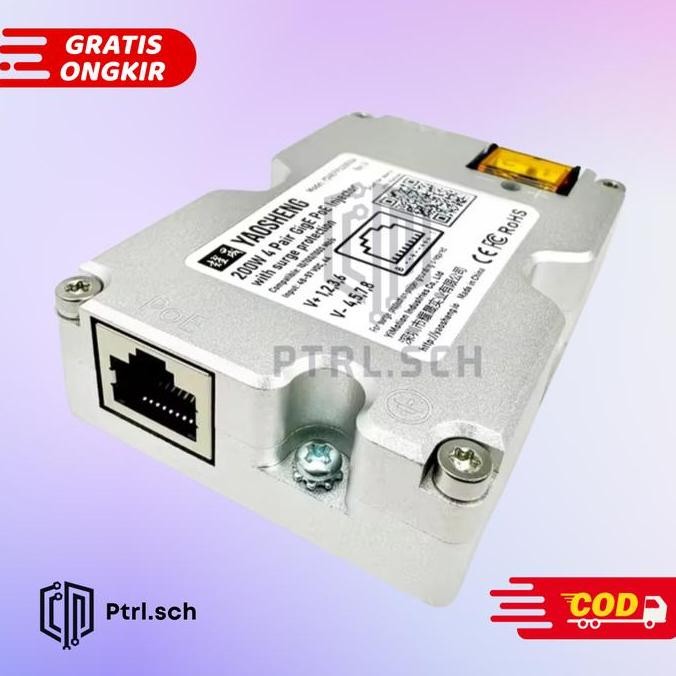 Starlink Ethernet Yaosheng 200W 4-Pair Gige Poe Injector For Starlink Gen 3 New Stok