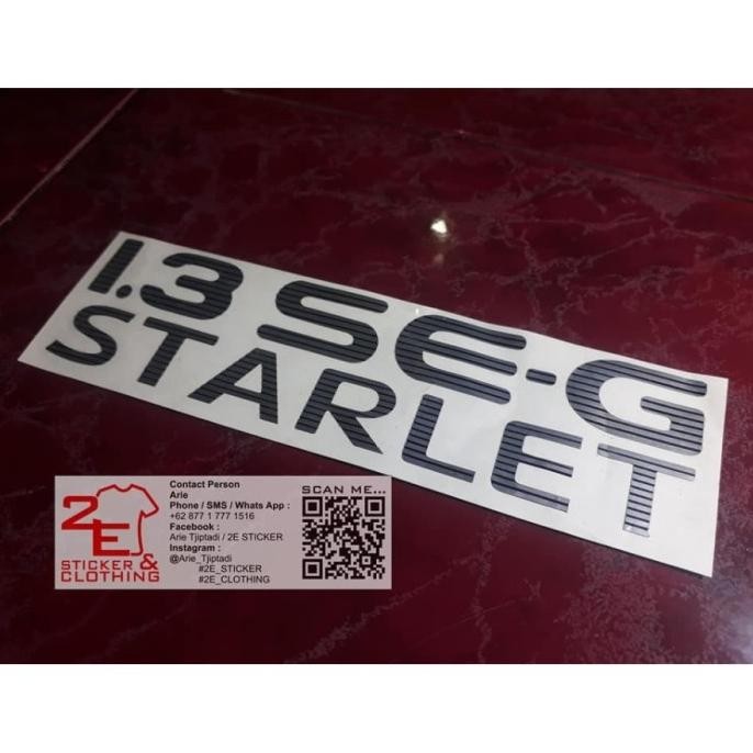(Expert) Stiker STARLET & 1.3 SEG Garis