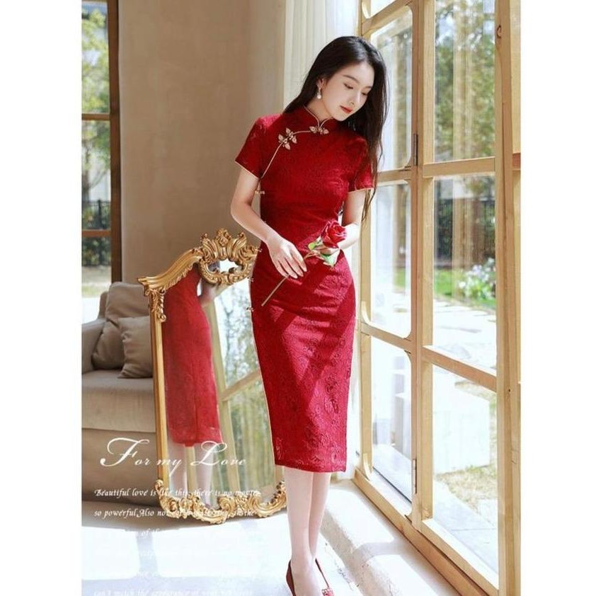 CHEONGSAM IMLEK/CHEONGSAM DRESS WANITA/CHEONGSAM IMPORT READY STOCK