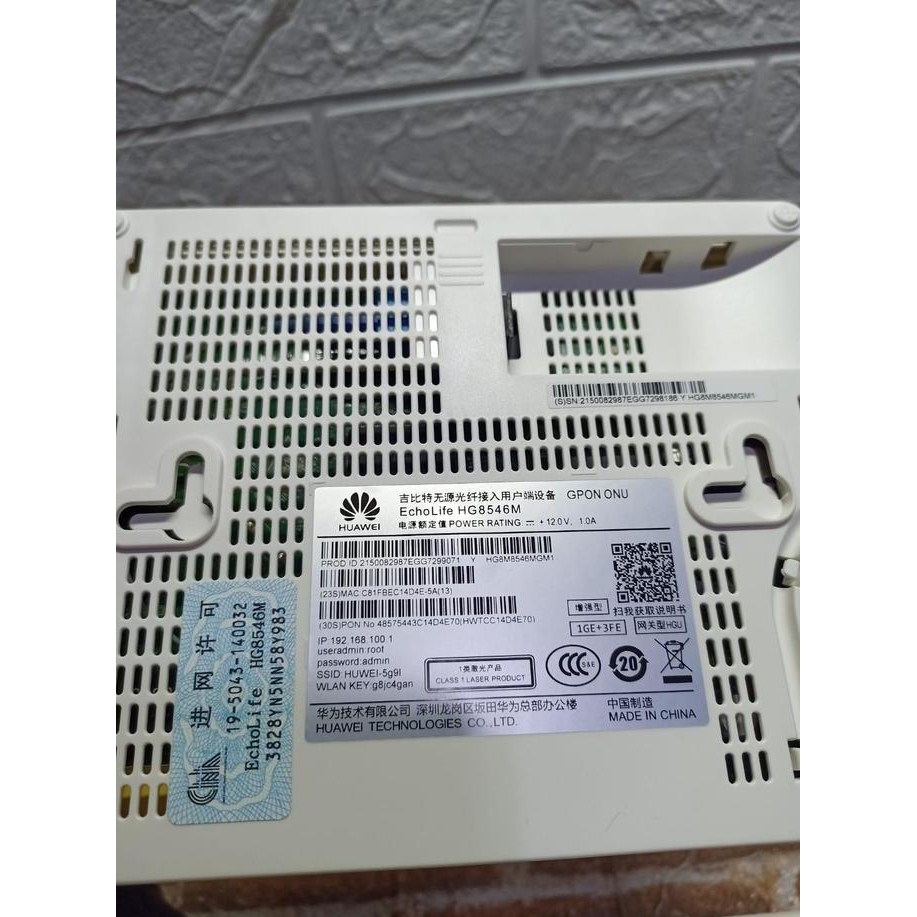 Huawei Echolife Hg8546M Epon / Gpon Onu Firmware Xpon New Stok