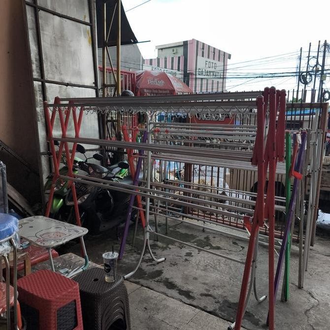 jemuran baju pakaian aluminium jumbo Diskon