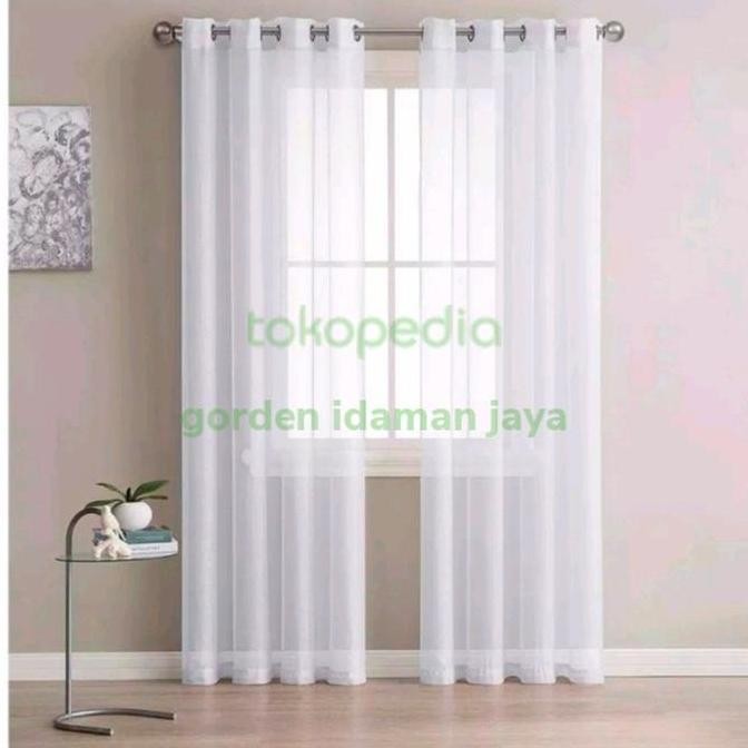 Gorden vitrase smokering polos putih#gorden mewah transparan tipis Curtain Murah