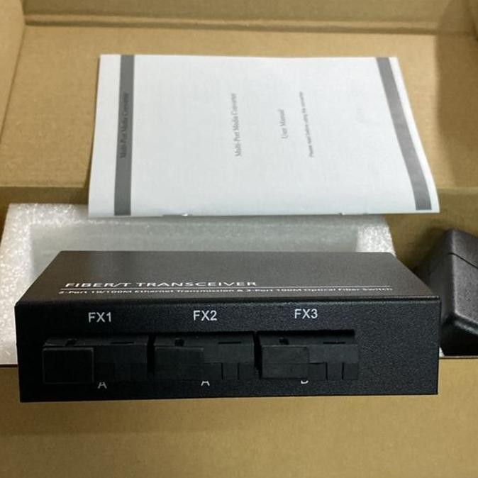 Media Converter 3Fo-2Lan New Stok