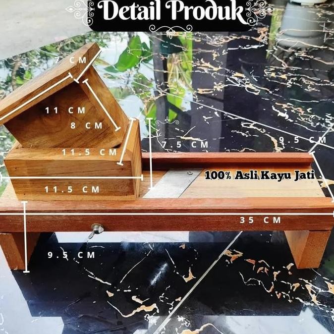 |Expert| Parutan Serbaguna Kayu Jati Pengiris Bawang Irisan Keripik Pisang