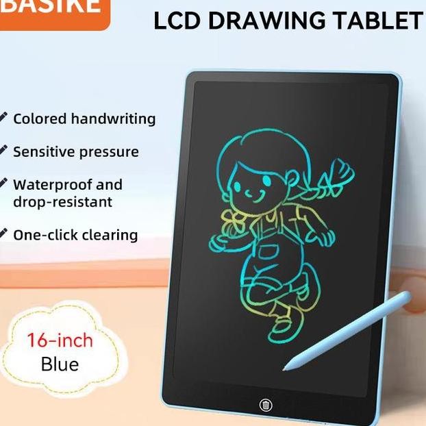 

Basike Writing Tablet Lcd 16 Inch Warna Drawing Tablet Papan Tulis Anak