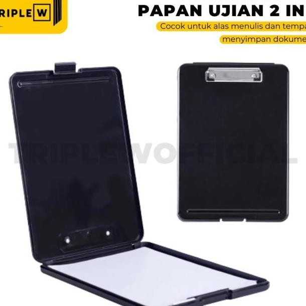 

Triple W Papan Ujian Jalan Tulis Clip 2 In 1 Clipboard Storage Alas Organizer Kantor Stationery
