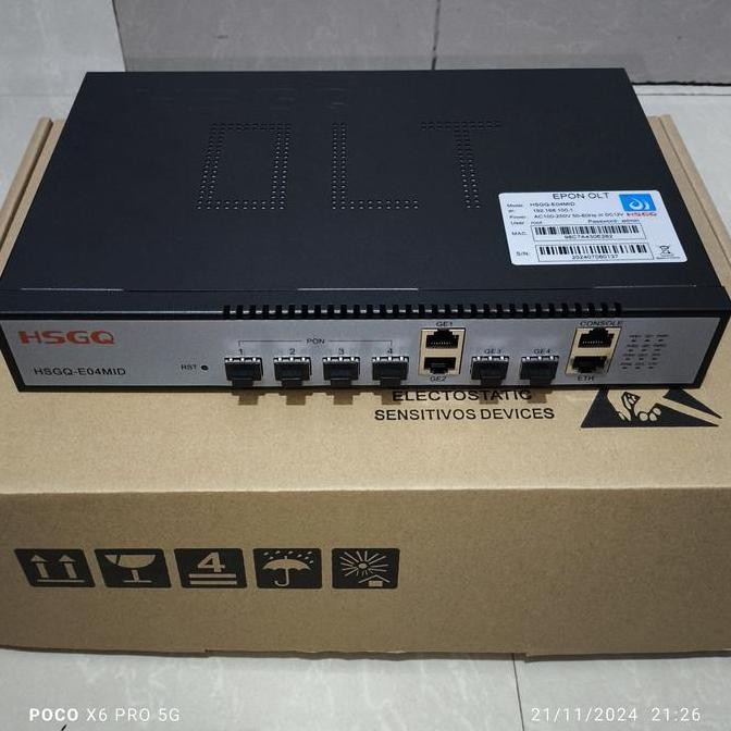Olt Epon Hsgq E04M 4 Pon Lengkap Dengan Sfp New Stok