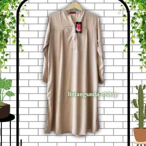 Tunik Polos Rayon Jumbo Cream